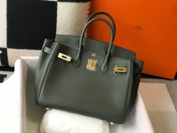 Hermes Birkin Togo Dark Green Bag - Image 7