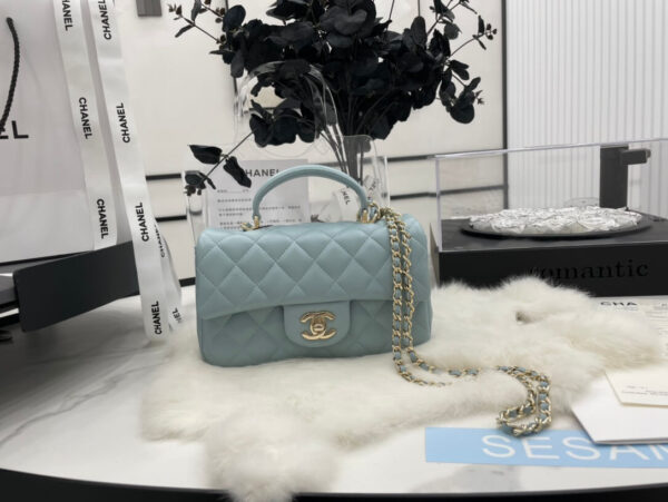 Chanel Mini Rectangular Flap with Top Handle Bag - Image 8