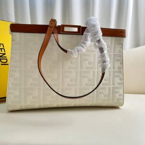 Fendi Women’s X-tote Bag In Canvas With Thread-embroidered Ff Monogram