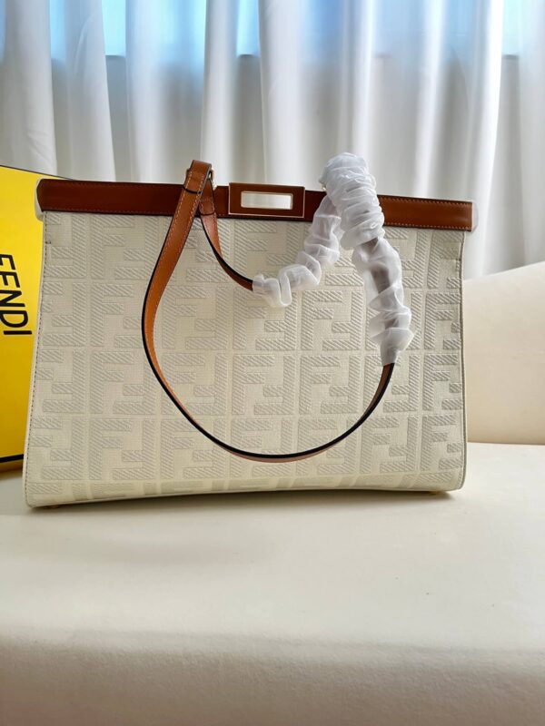 Fendi Women’s X-tote Bag In Canvas With Thread-embroidered Ff Monogram
