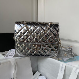 Chanel 24C Backpack with Star Patent Gold