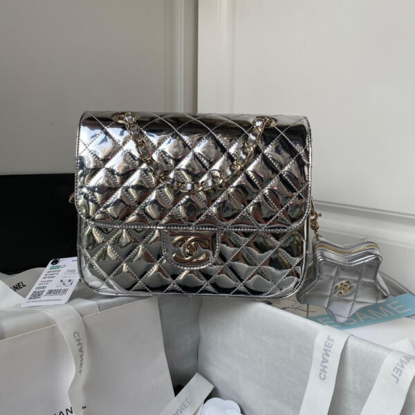 Chanel 24C Backpack with Star Patent Gold