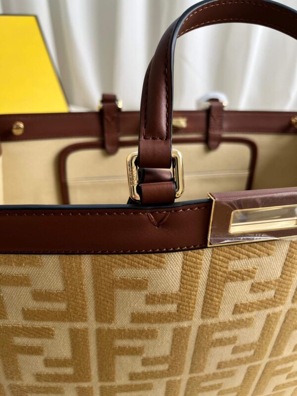 Fendi Women’s X-tote Bag In Canvas With Thread-embroidered Ff Monogram - Image 8