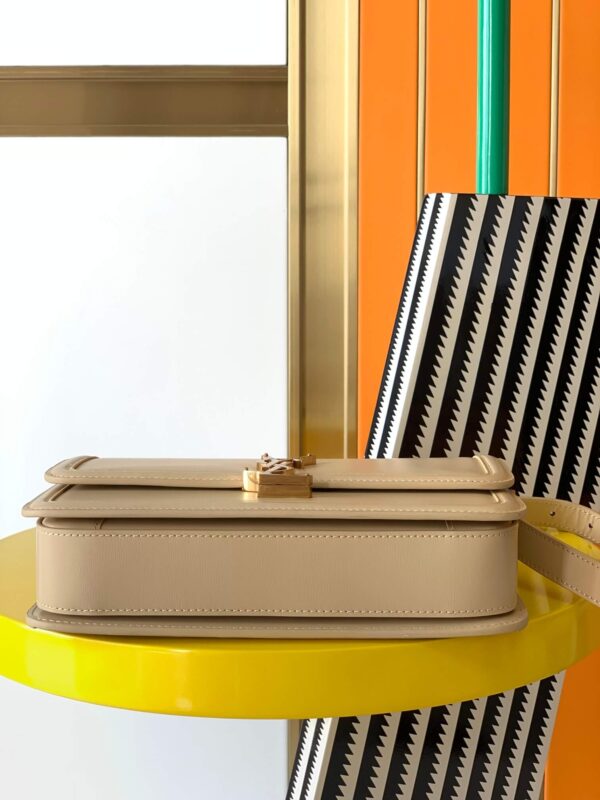 YSL Cream Solferino Leather Shoulder Bag - Image 9