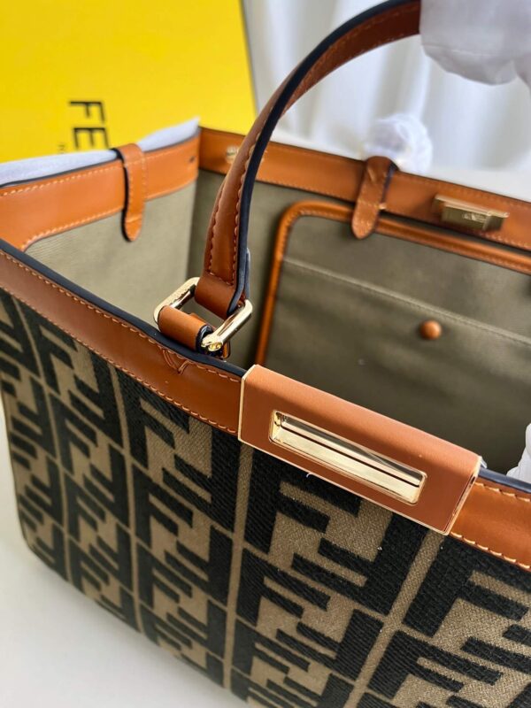 Fendi Women's X-tote Bag In Canvas With Thread-embroidered Ff Monogram - Image 9
