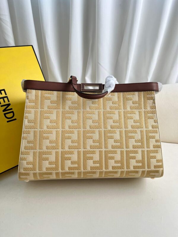 Fendi Women’s X-tote Bag In Canvas With Thread-embroidered Ff Monogram - Image 9