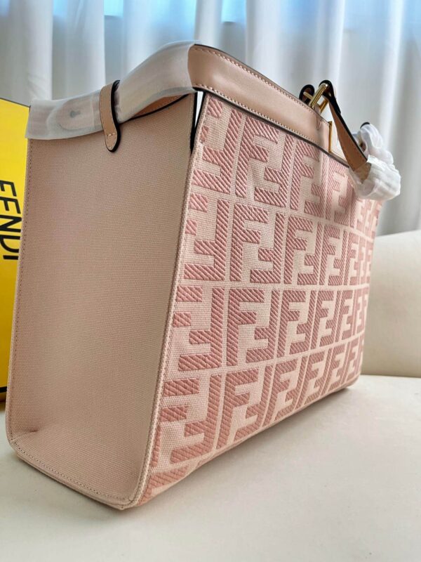 Fendi Women’s X-tote Bag In Canvas With Thread-embroidered Ff Monogram - Image 9