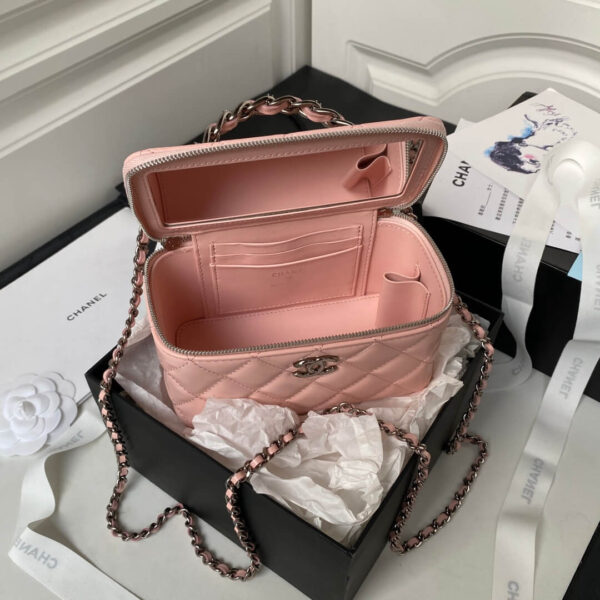 Chanel 22C Pink Caviar Vanity Bag - Image 9