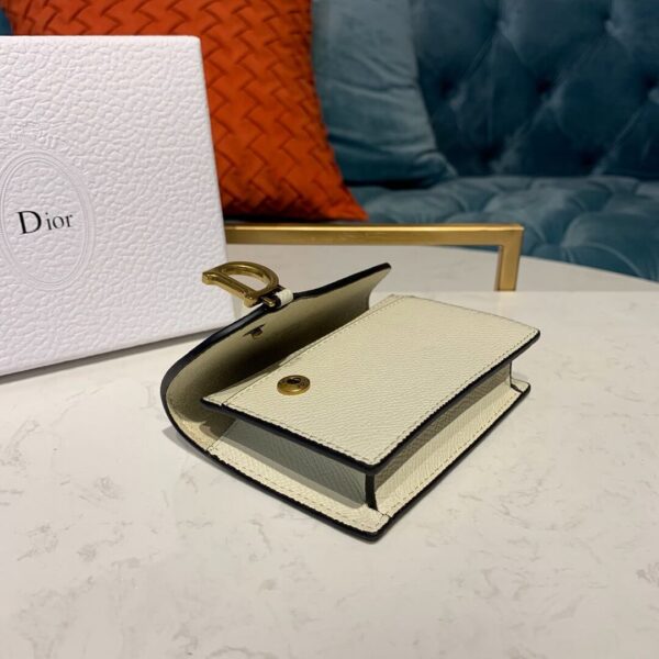 Dior Saddle Flap Card Holder White - Image 9