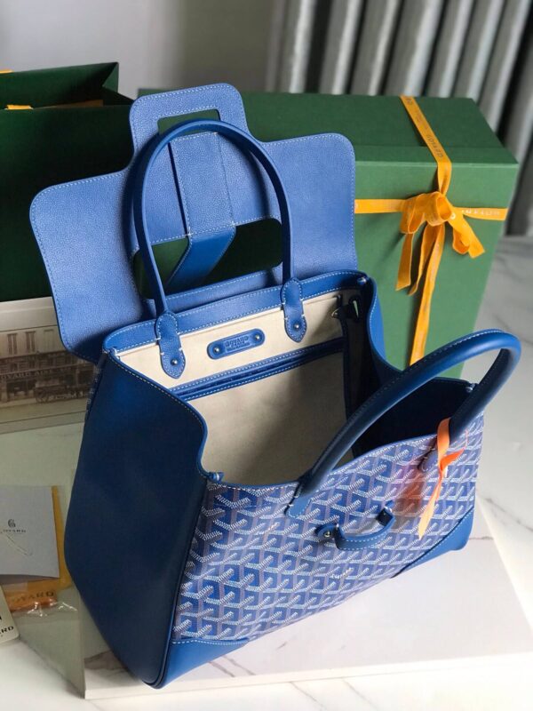 Goyard Saigon Tote Blue Bag - Image 8