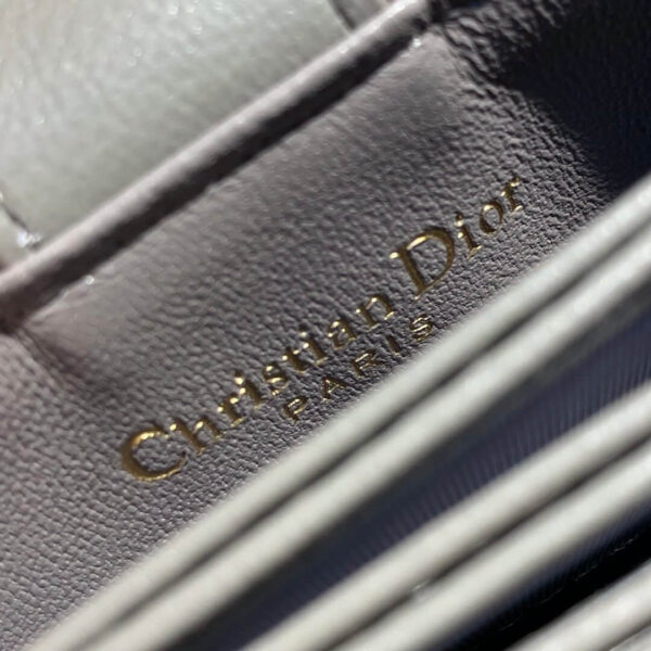 Dior Dior 5-Gusset Card Holder Grey - Image 8