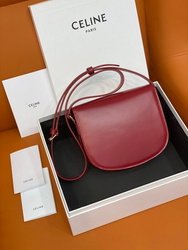 Celine Besace Clea In Shiny Calfskin Leather Bag - Image 7