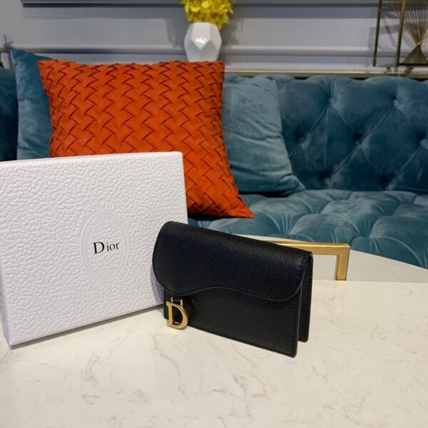 Dior Saddle Flap Card Holder Black - Image 9
