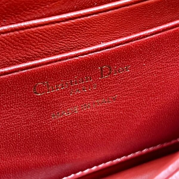 Miss Dior Top Handle Bag Red in Patent Leather - Image 8