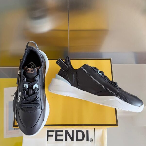 Fendi Flow Men's Leather Sneakers - Image 9