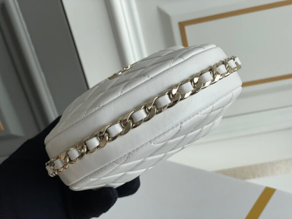 Chanel 23C Round Cruise Pouch White Bag - Image 8