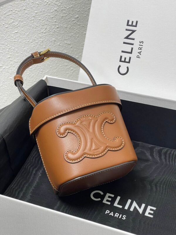 Celine Box Cuir Bag In Brown