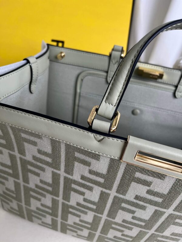 Fendi Women's X-tote Bag In Canvas With Thread-embroidered Ff Monogram - Image 9