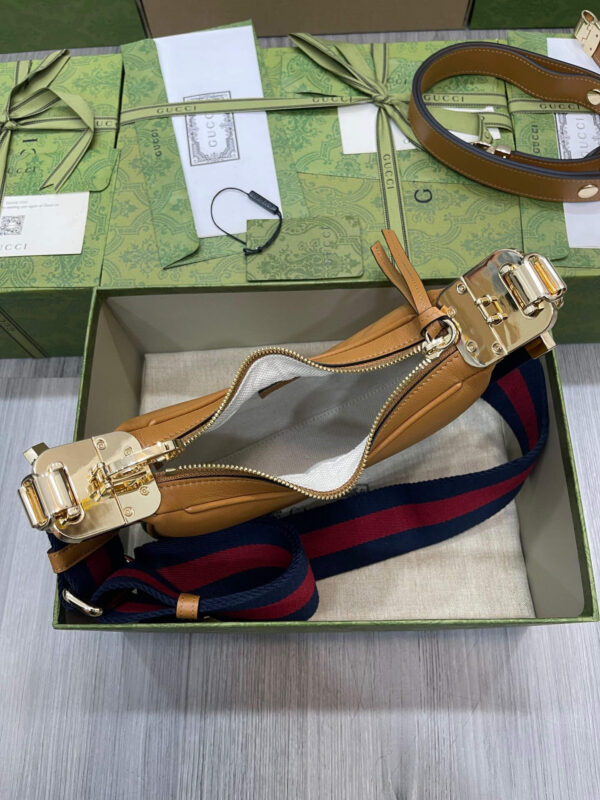 Gucci Attache Small Shoulder Bag Brown - Image 9
