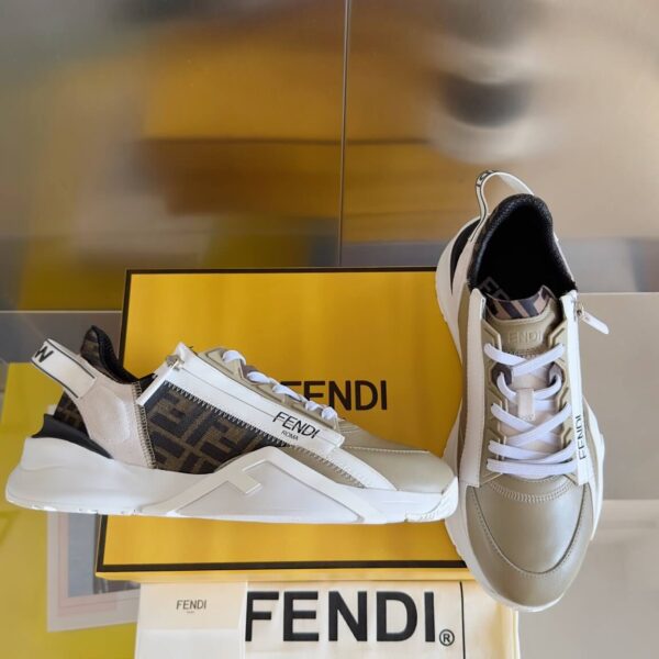 Fendi Flow Men's Leather Sneakers - Image 9