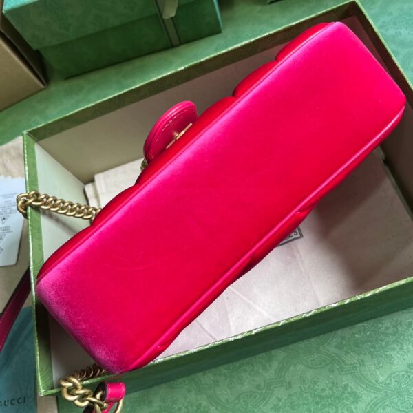 Gucci Marmont Velvet Red Bags - Image 9