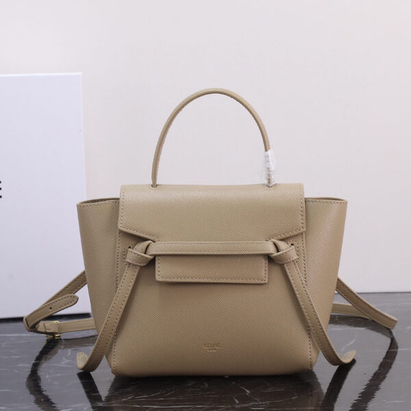 Celine Nano Belt Bag In Grained Calfskin Leather Bag