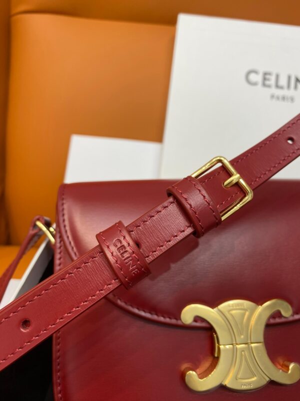 Celine Besace Clea In Shiny Calfskin Leather Bag - Image 8