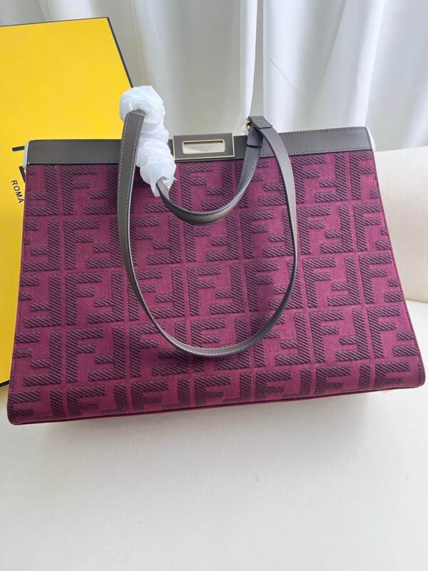 Fendi Women's X-tote Bag In Canvas With Thread-embroidered Ff Monogram - Image 9