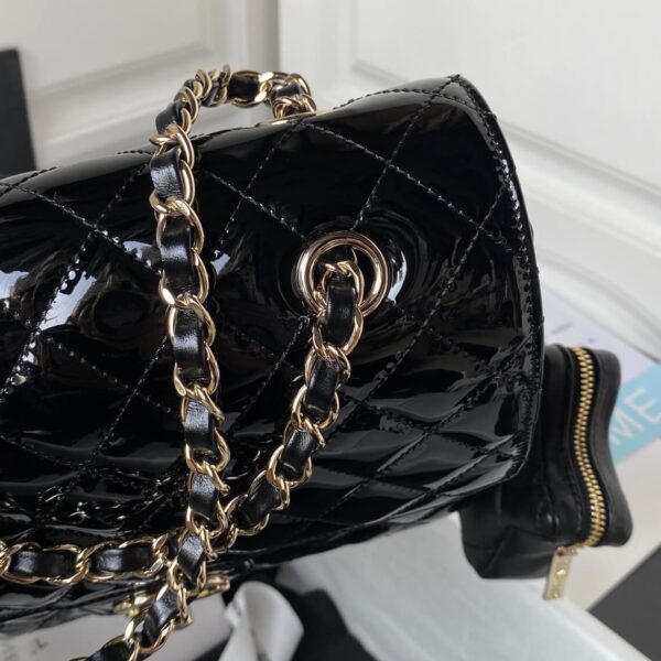 Chanel 24C Backpack with Star Patent Gold - Image 9