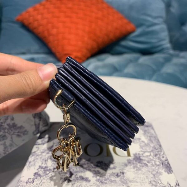 Dior Dior 5-Gusset Card Holder Blue - Image 8