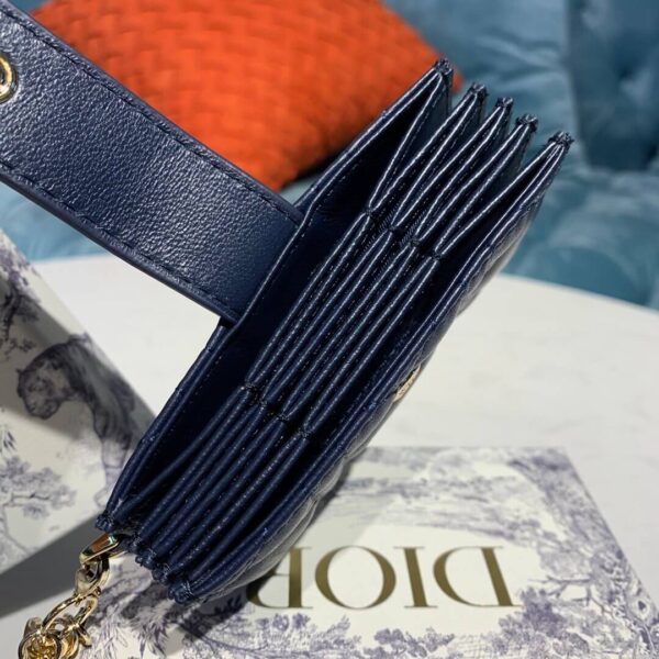 Dior Dior 5-Gusset Card Holder Blue - Image 7