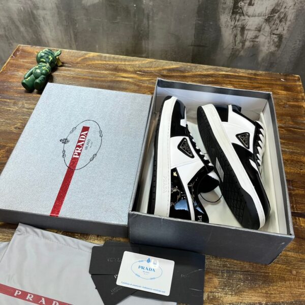Prada Men's Downtown Sneakers in Patent Leather - Image 9
