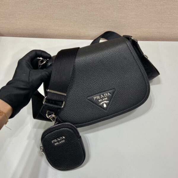 Prada black Vitello Daino Soft Leather Bag - Image 3