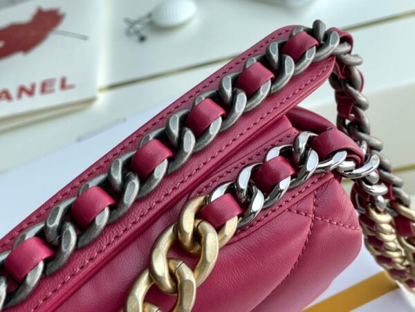 Chanel 19 Bag Dark Pink - Image 2