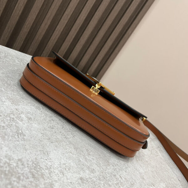 Prada Embleme Saffiano Shoulder Bag in Brown - Image 6