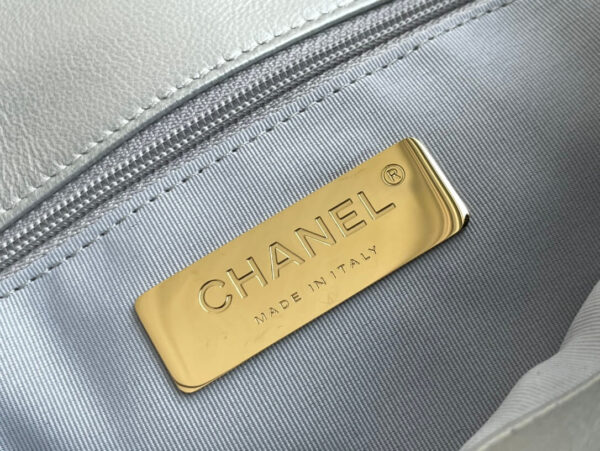 Chanel 19 Bag Gray Blue - Image 6