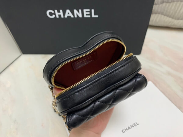 Chanel CC Love Heart Mini Bag Black - Image 2