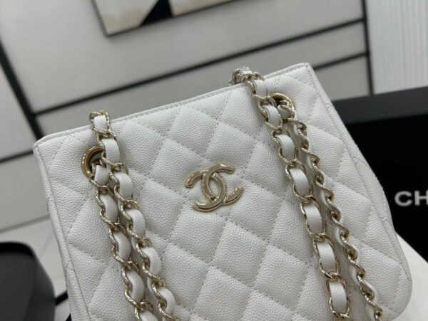 Chanel Classic Tote Bag White - Image 3