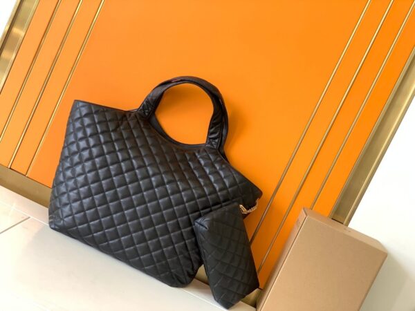 YSL Icare Maxi Shopping Bag Black - Image 3
