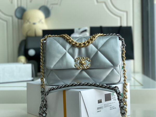 Chanel 19 Bag Gray Blue