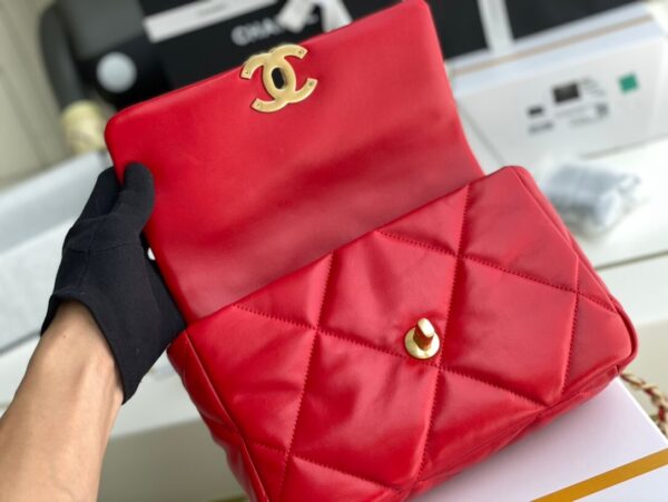 Chanel 19 Bag Red - Image 4