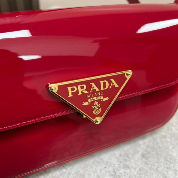 Prada Embleme Saffiano Shoulder Bag in Patent Leather - Image 5