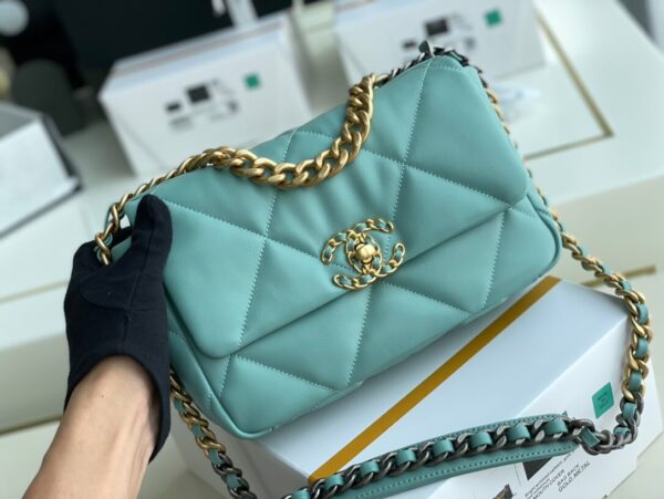 Chanel 19 Bag Tiffany Blue - Image 4