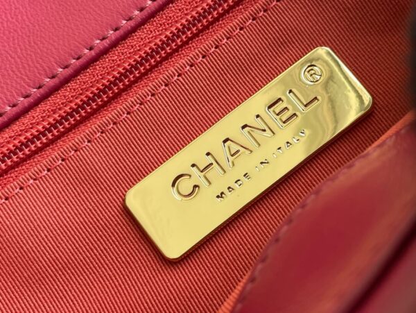 Chanel 19 Bag Dark Pink - Image 4