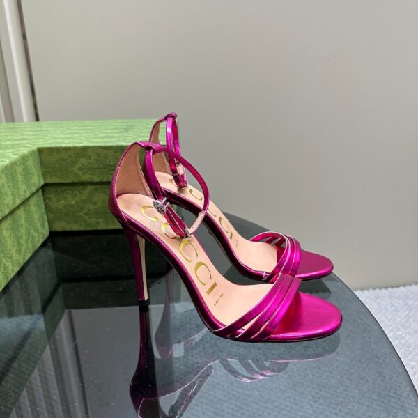 Gucci Women Metallic Heel - Image 3