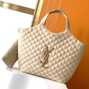 YSL Icare Maxi Shopping Bag Beige