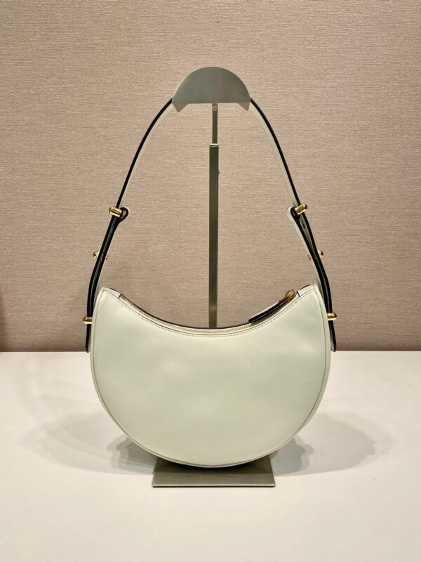 Prada Zip Leather Shoulder Bag - Image 6