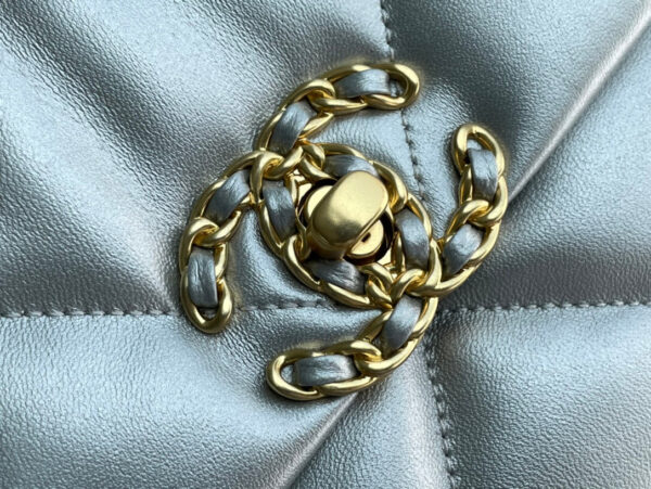 Chanel 19 Bag Gray Blue - Image 3