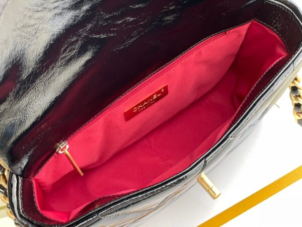 Chanel 19 Bag Black Patent Leather - Image 2