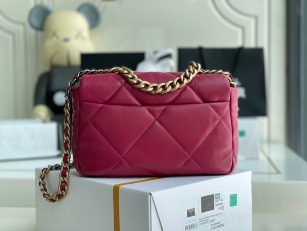 Chanel 19 Bag Dark Pink - Image 5